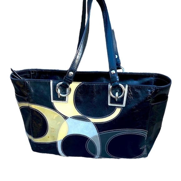 Coach Handbags - Coach Inlaid Patch Leather Tote